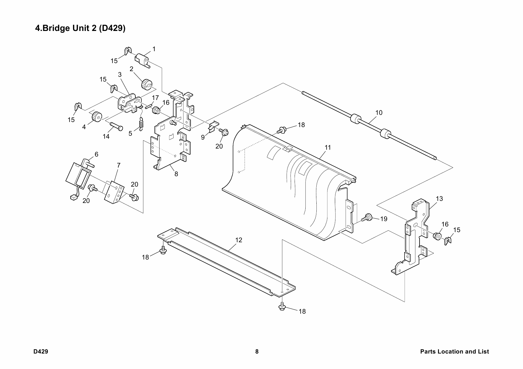 RICOH Options D429 INTERNAL-FINISHER-TYPE-C2550 Parts Catalog PDF download-5